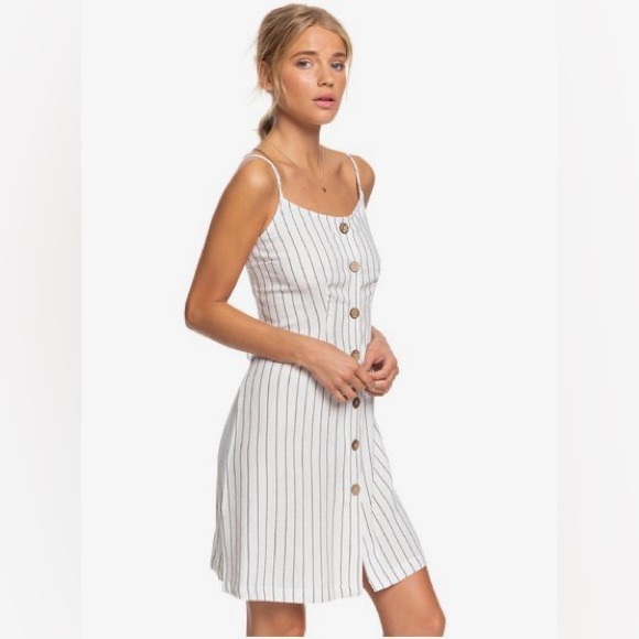 🪷ROXY Sweet About Me Strappy Buttoned Dress🪷 - Picture 5 of 7